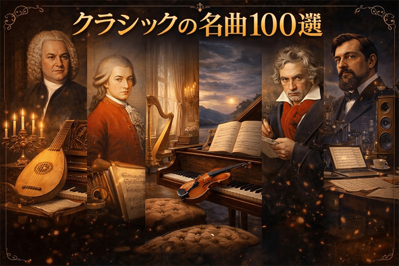 クラシックの名曲100選【作曲家別・時代別】